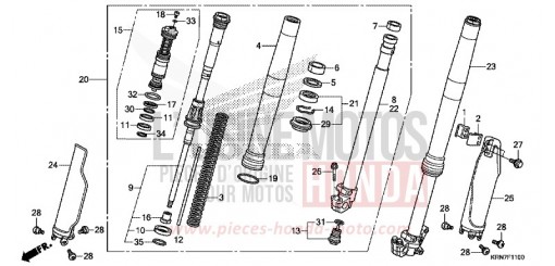 GABEL, VORNE (CRF250RE) CRF250RE de 2014